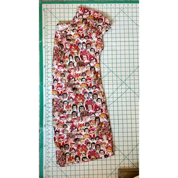 Uncle Frank Size M Womens Day Novelty Frida Floral Cotton Dress Pockets Boho Art - Picture 6 of 9